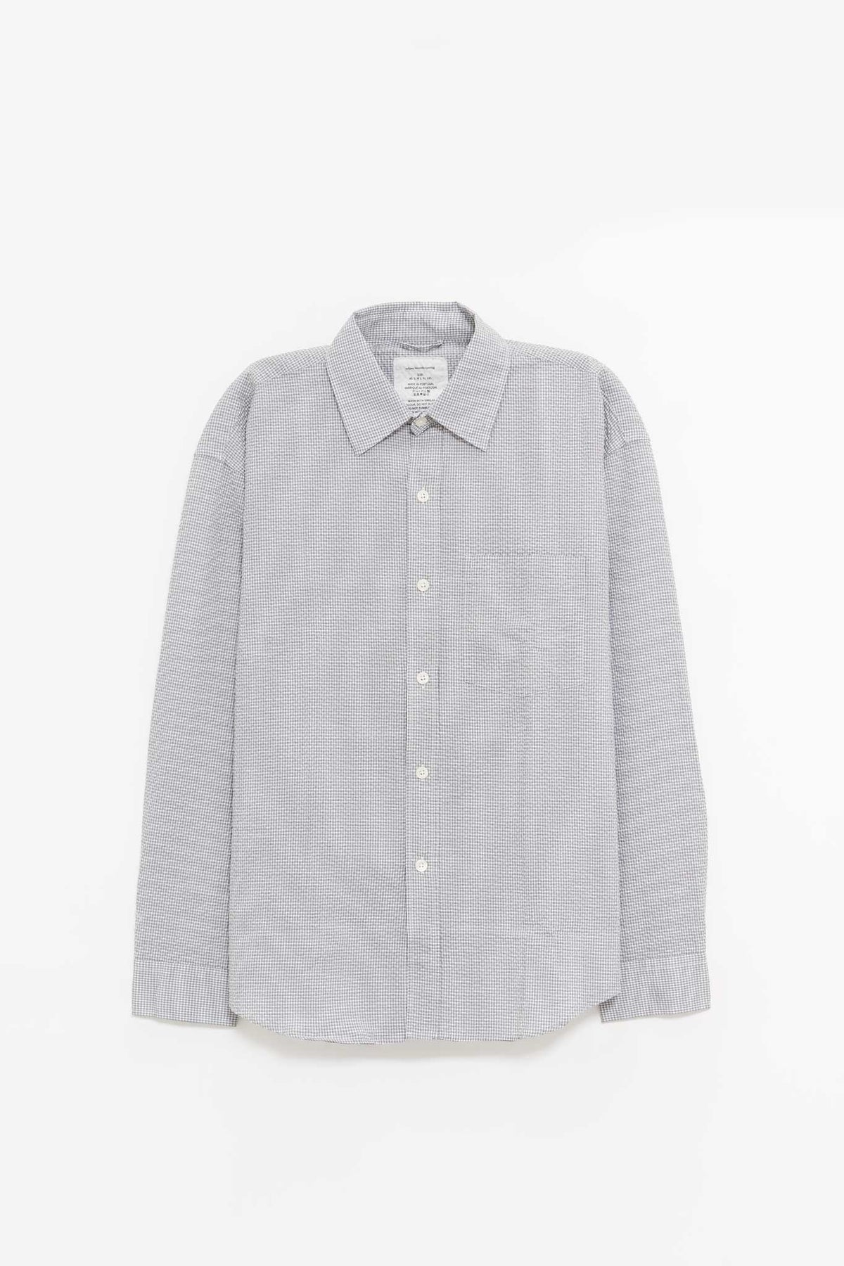 MFPEN TEXTURED BOTTLE GREY CHECK EXECUTIVE SHIRT