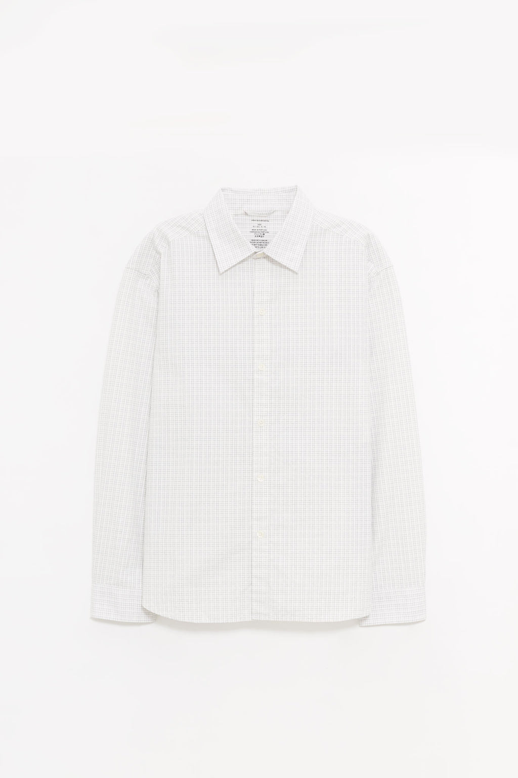 MFPEN WHITE CONNECTION CHECK GENEROUS SHIRT