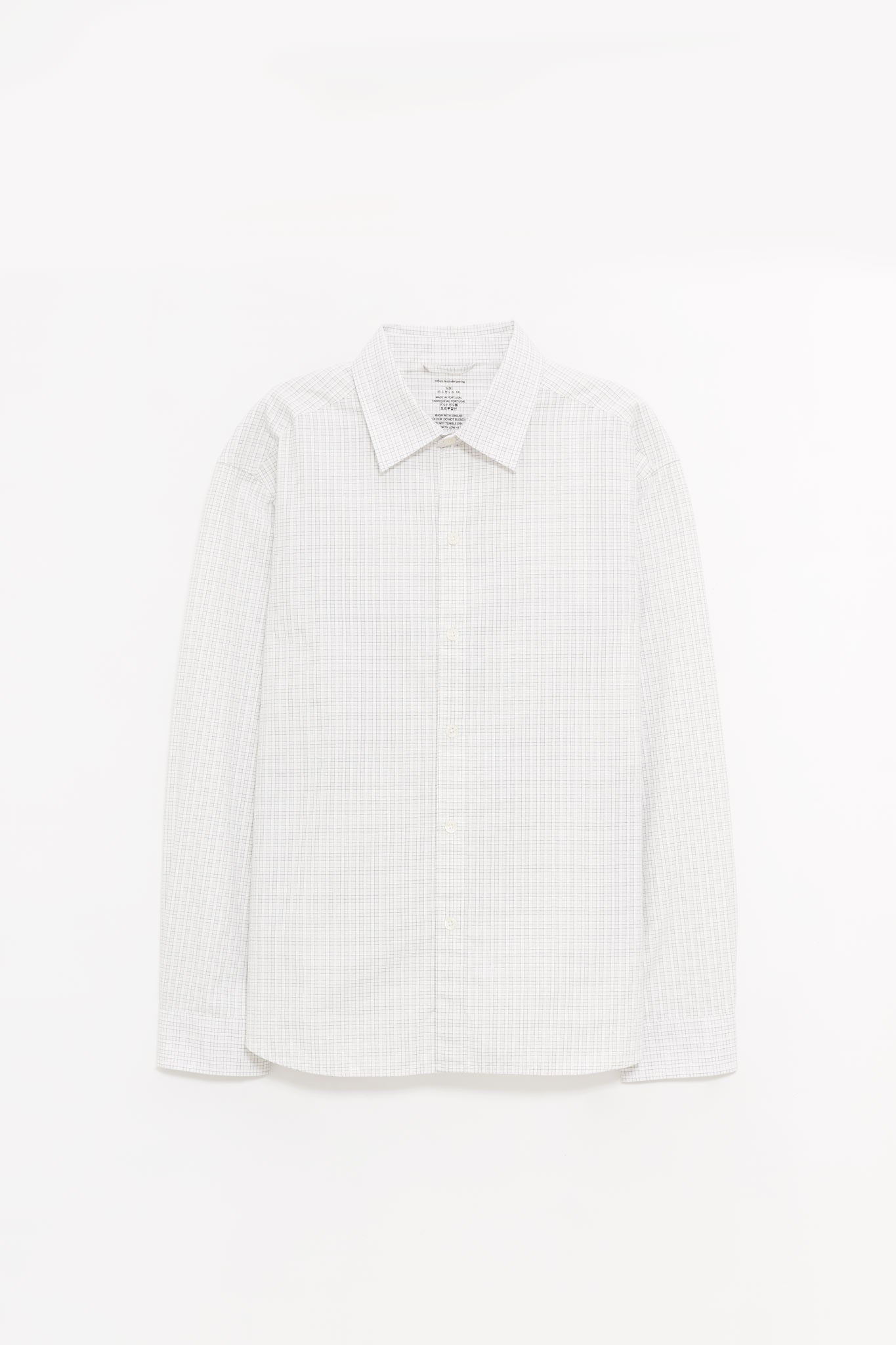 MFPEN WHITE CONNECTION CHECK GENEROUS SHIRT