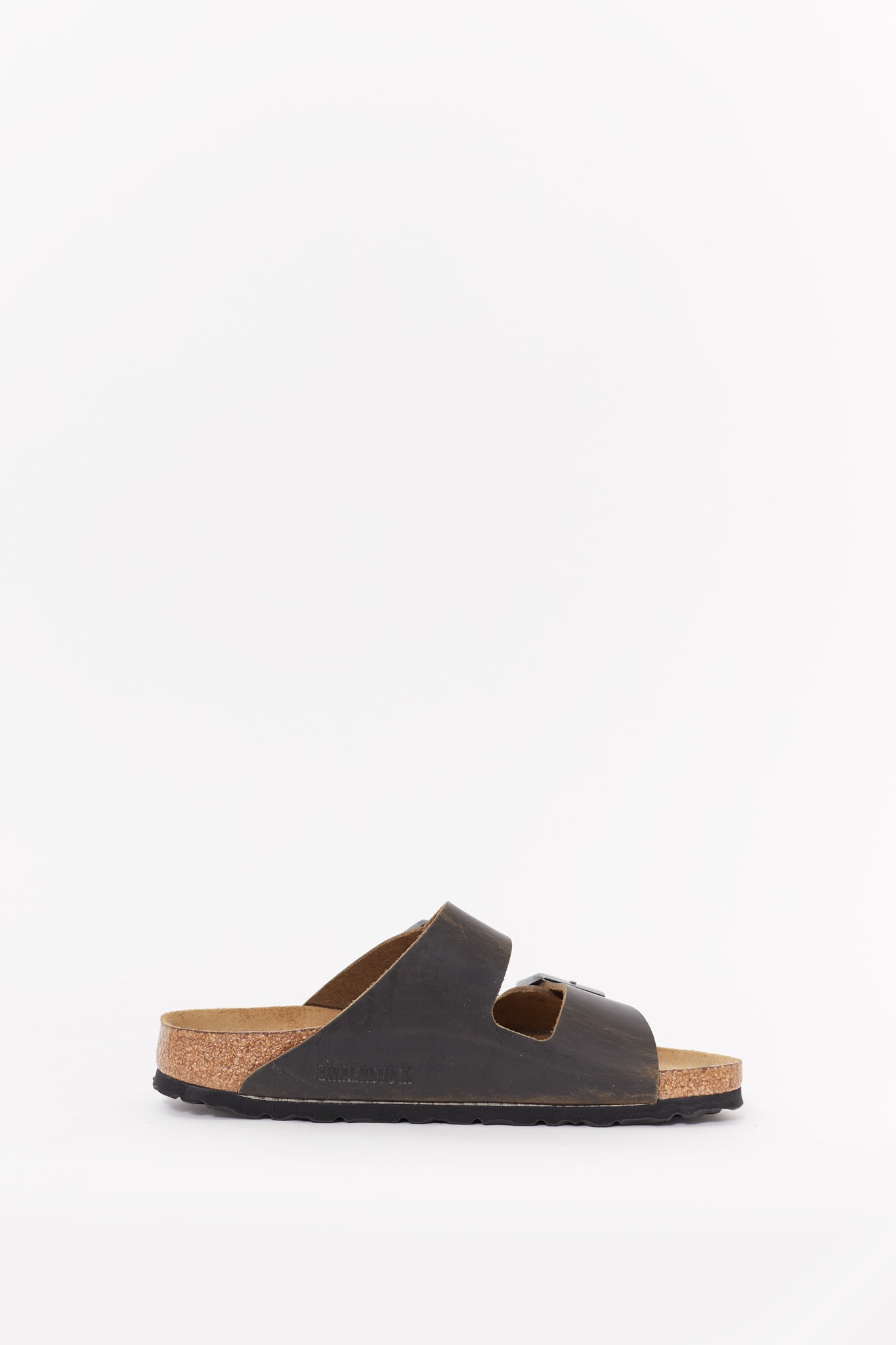 BIRKENSTOCK FADED KHAKI ARIZONA REGULAR SOFT FOOTBED OILED LEATHER SANDALS