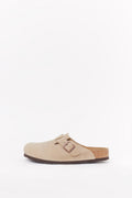 BIRKENSTOCK TOBACCO BROWN BOSTON REGULAR SUEDE LEATHER CLOGS