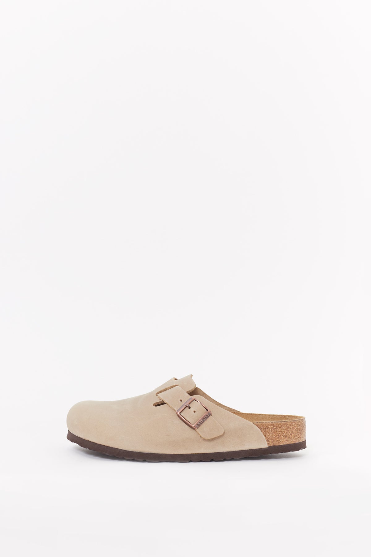 BIRKENSTOCK TOBACCO BROWN BOSTON REGULAR SUEDE LEATHER CLOGS