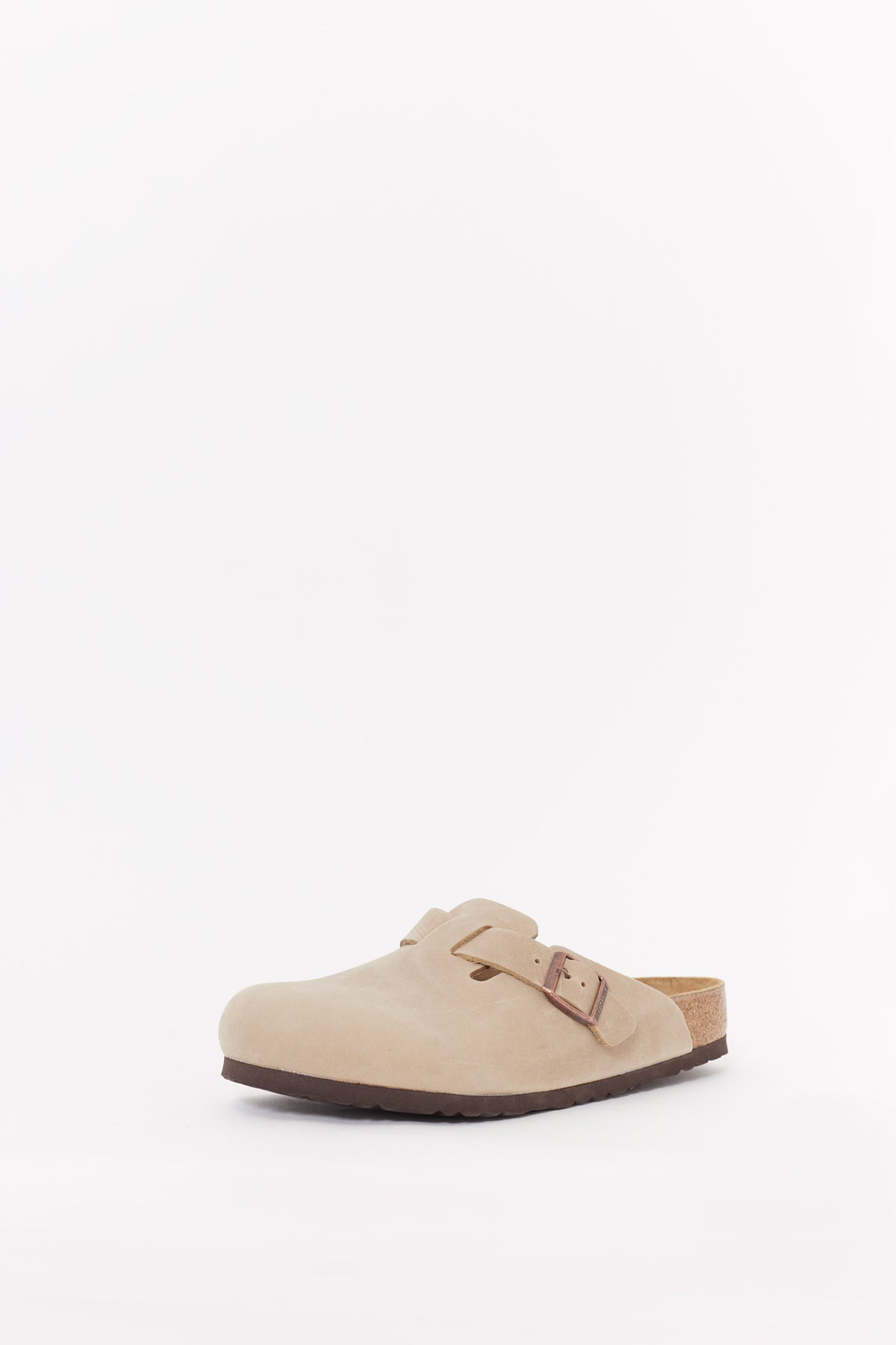 BIRKENSTOCK TOBACCO BROWN BOSTON REGULAR SUEDE LEATHER CLOGS