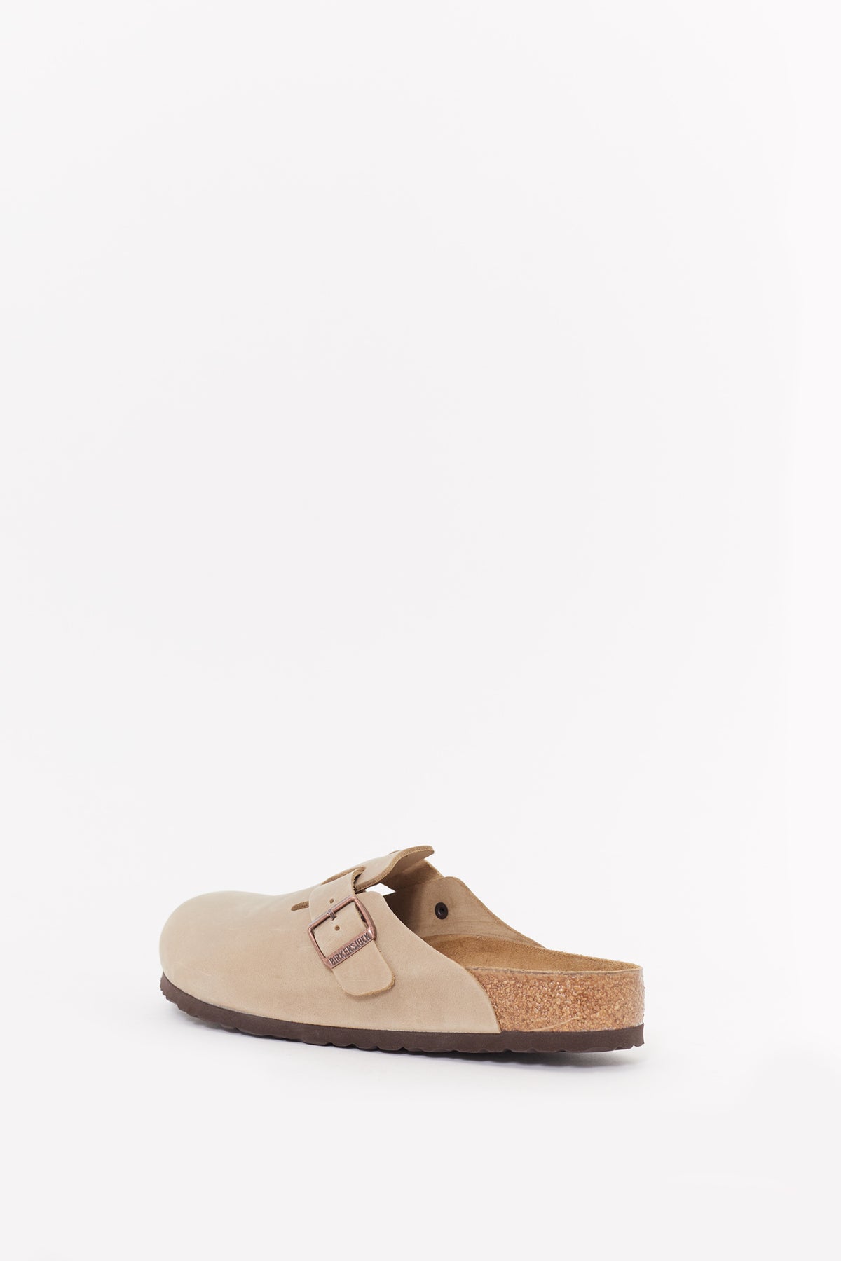 BIRKENSTOCK TOBACCO BROWN BOSTON REGULAR SUEDE LEATHER CLOGS