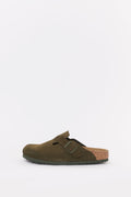 BIRKENSTOCK THYME BOSTON NARROW SUEDE LEATHER CLOGS