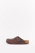 BIRKENSTOCK HABANA BOSTON REGULAR SUEDE LEATHER CLOGS