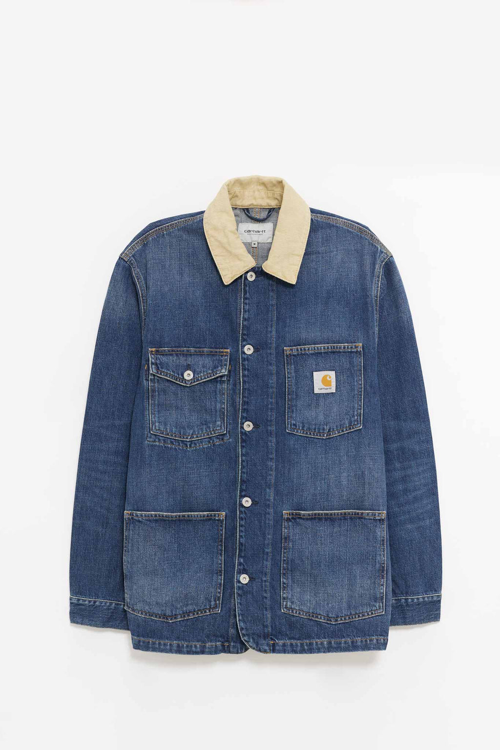 CARHARTT WIP BLUE DUSTY H BROW NWARREN CHORE COAT