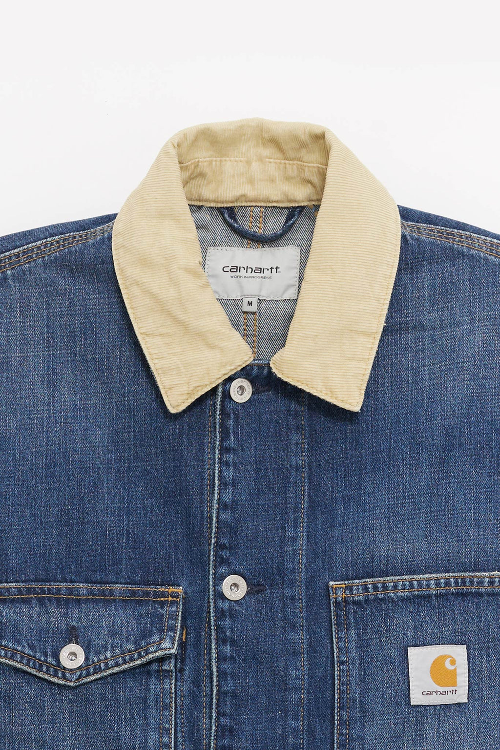 CARHARTT WIP BLUE DUSTY H BROW NWARREN CHORE COAT