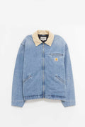 CARHARTT WIP BLUE DUSTY H BROWN OG DETROIT JACKET