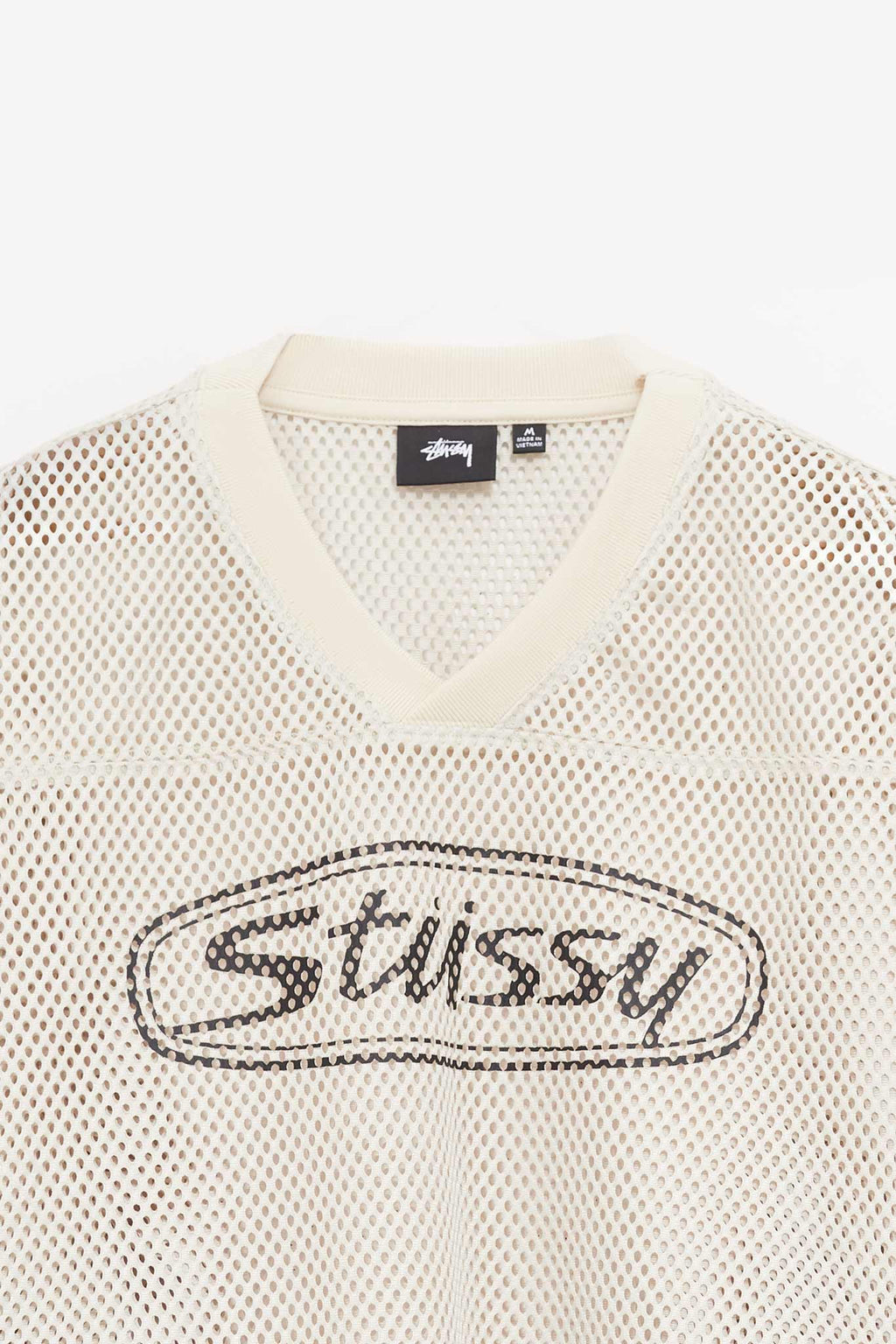 STUSSY TAN TRUCKER TEAM JERSEY T SHIRT