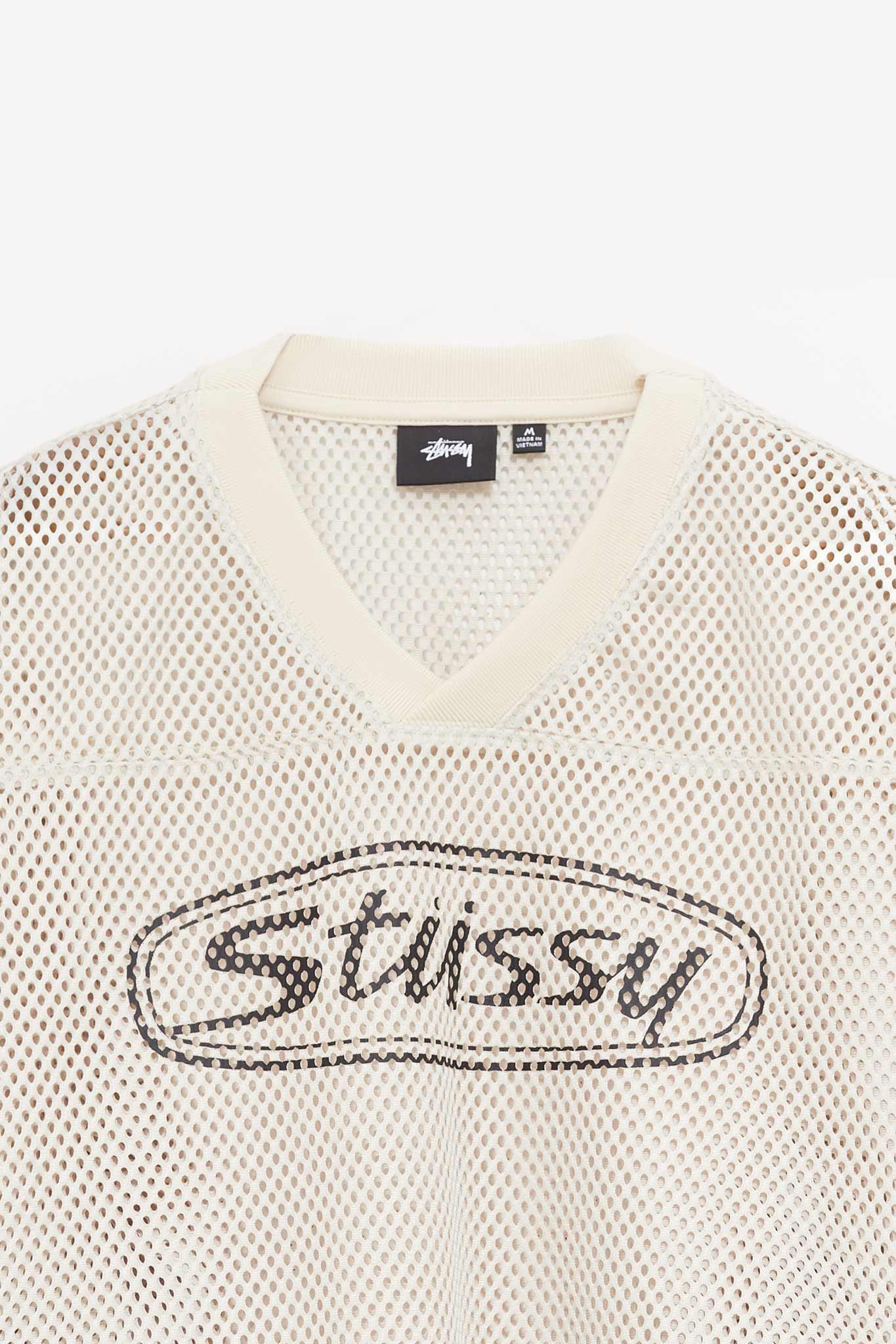 STUSSY TAN TRUCKER TEAM JERSEY T SHIRT