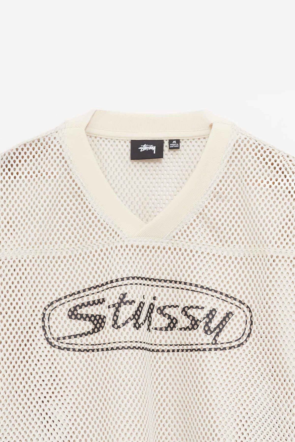 STUSSY TAN TRUCKER TEAM JERSEY T SHIRT