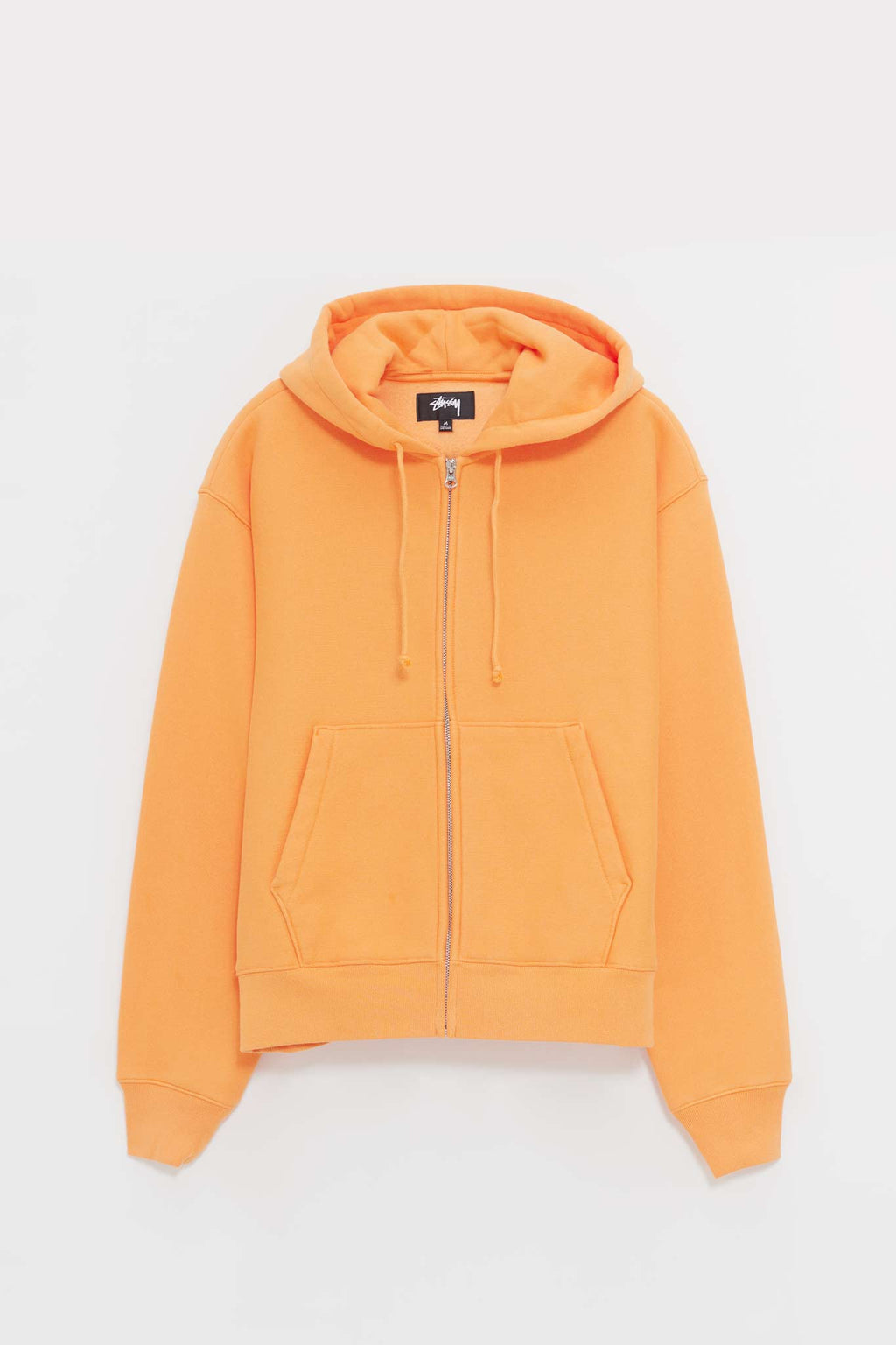 STUSSY TANGERINE BASIC DIAMOND ZIP HOODIE