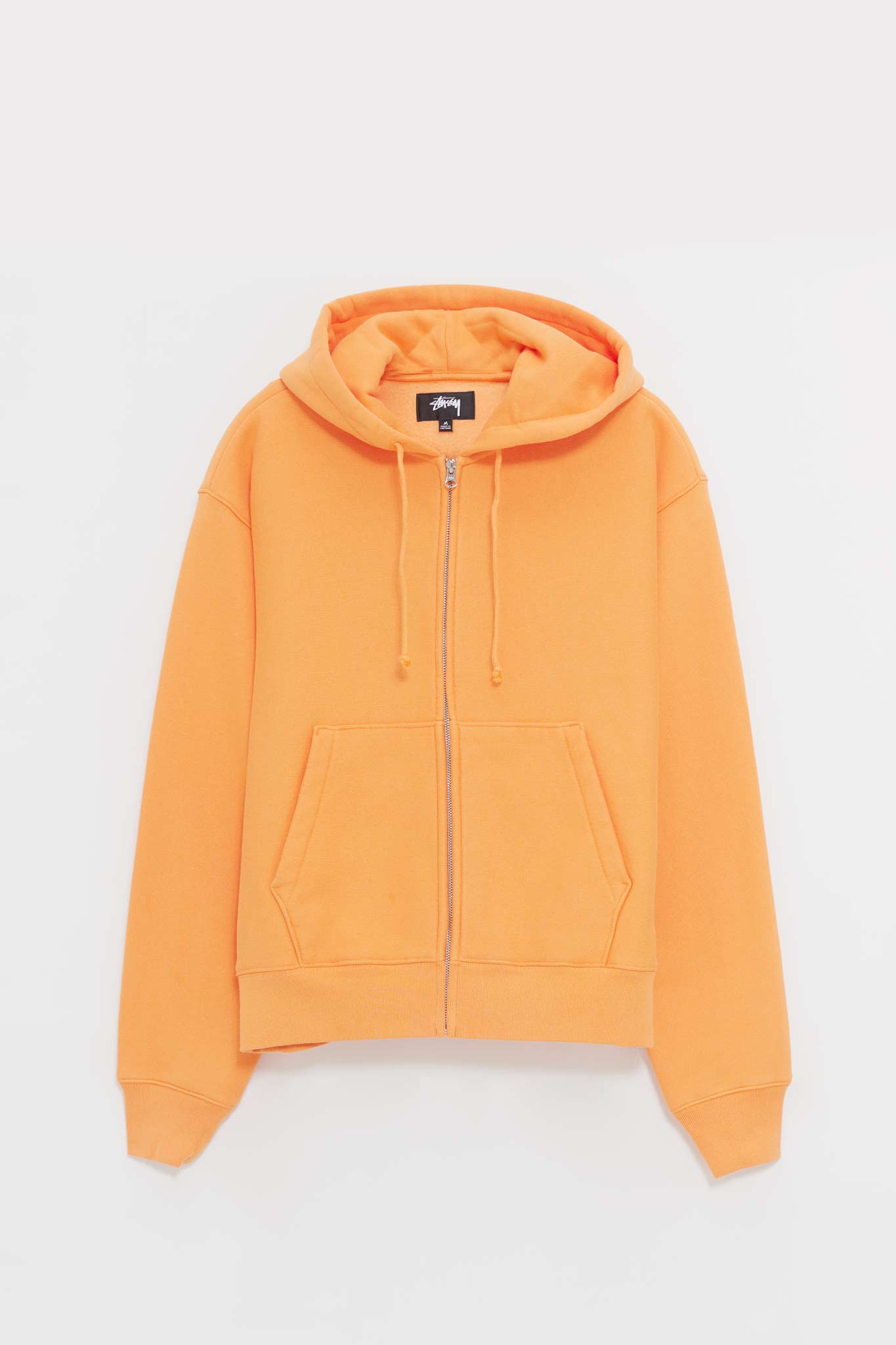 STUSSY TANGERINE BASIC DIAMOND ZIP HOODIE