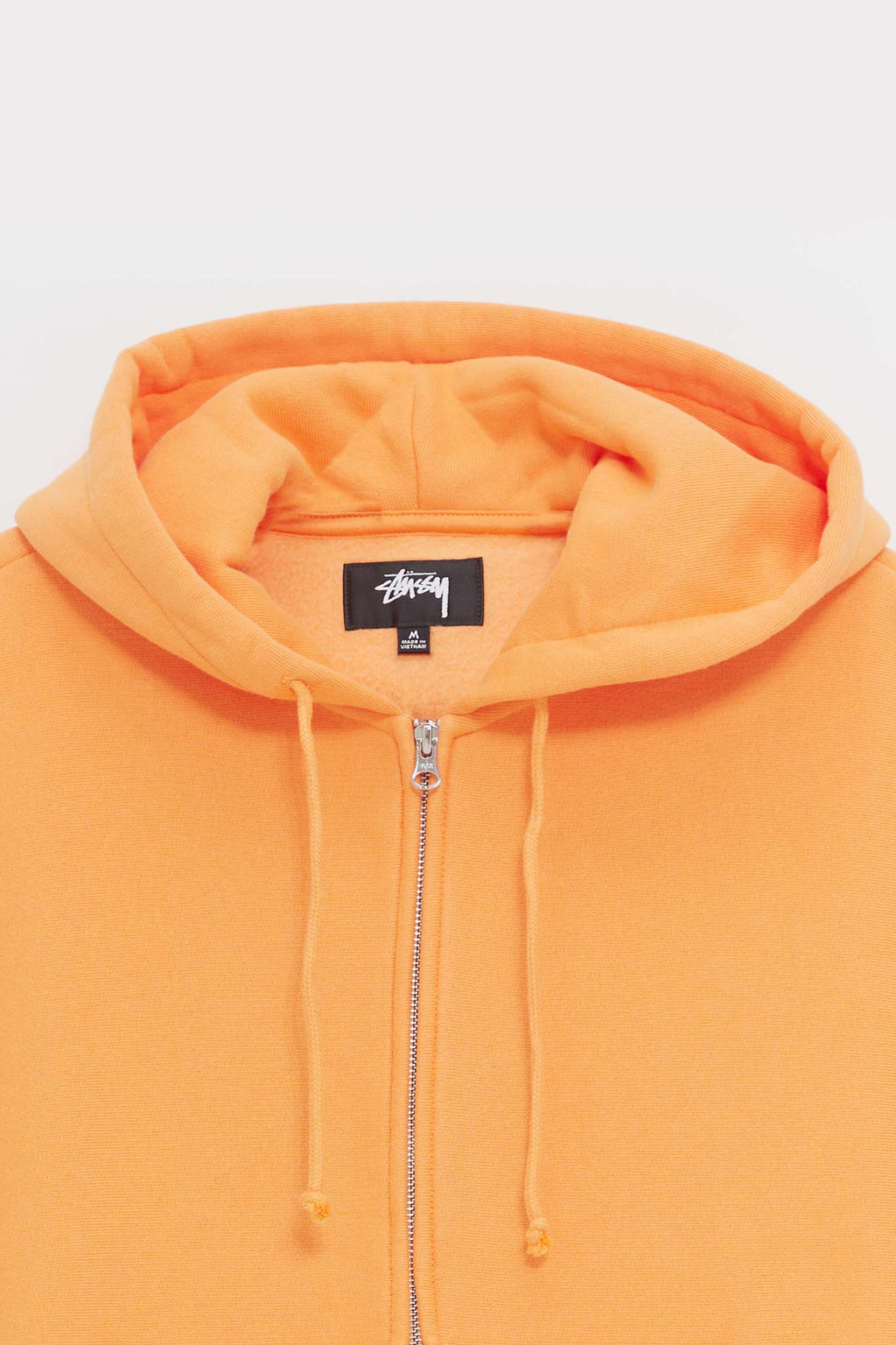 STUSSY TANGERINE BASIC DIAMOND ZIP HOODIE