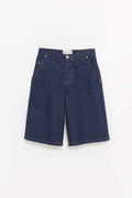 AMI INDIGO LOOSE BERMUDA SHORTS