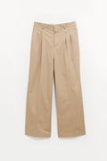 AMI BEIGE TAUPE WIDE TROUSERS
