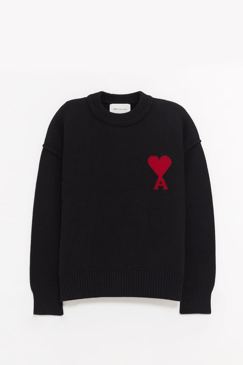 AMI NOIR ROUGE CREWNECK SWEATER