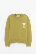 AMI MATCHA ECRU CREWNECK SWEATER