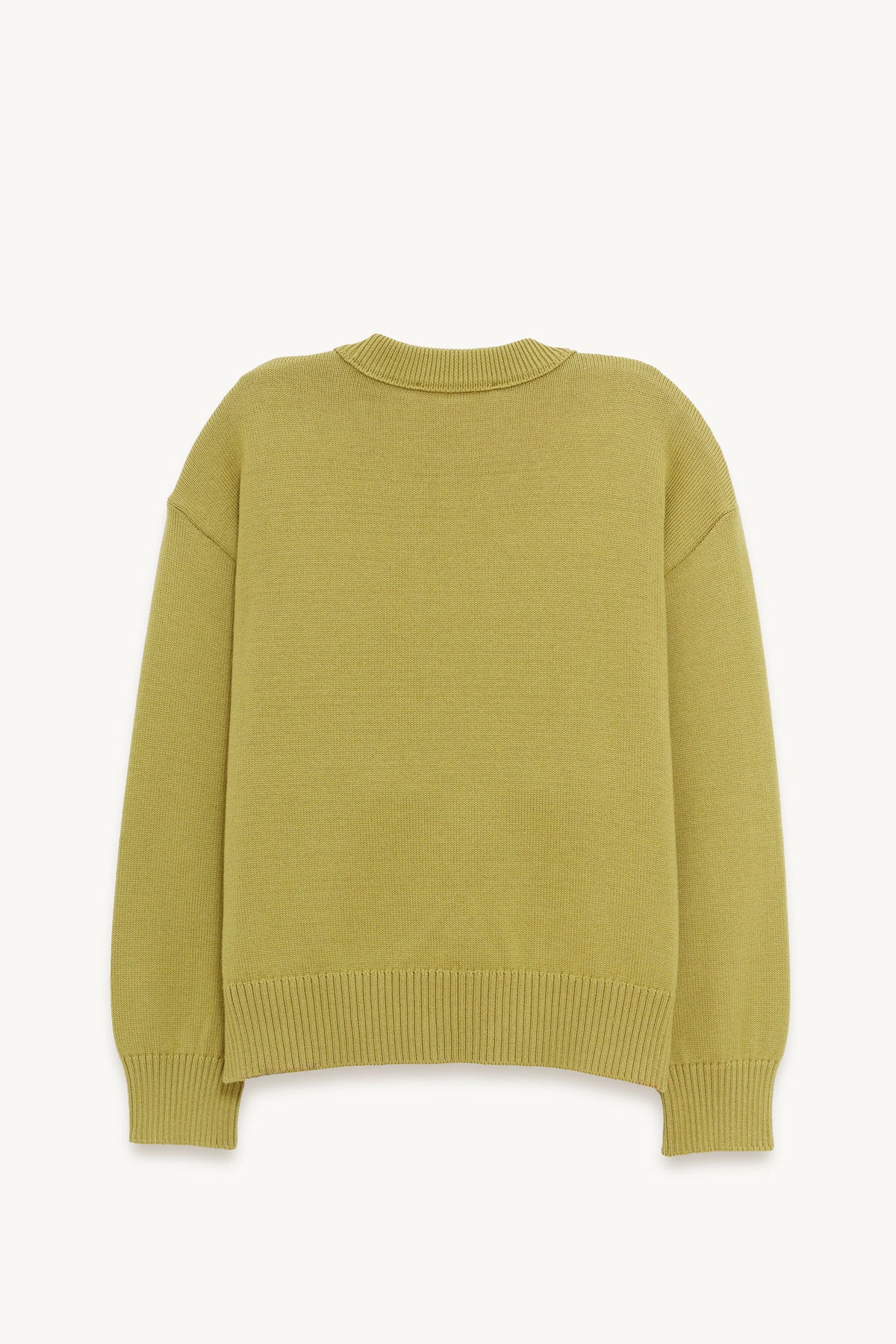 AMI MATCHA ECRU CREWNECK SWEATER