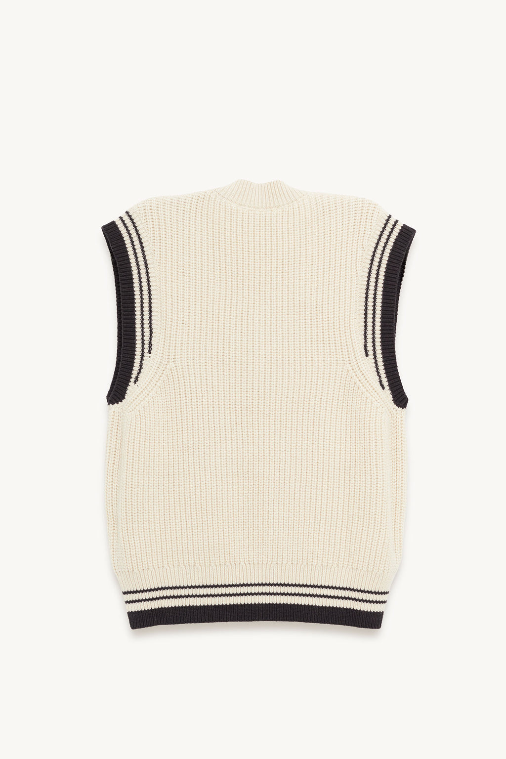 AMI BLANC CREME V NECK SWEATER