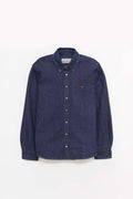 AMI INDIGO CONTRASTED AMI DE COEUR SHIRT