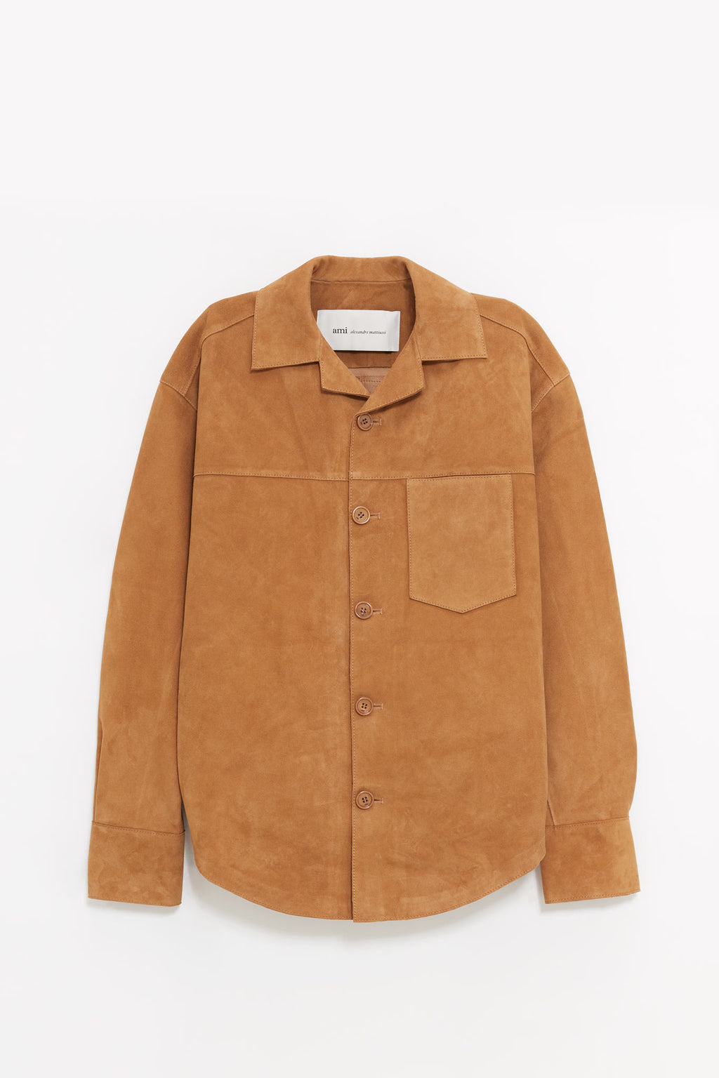 AMI CARAMEL BUTTONED OVERSHIRT