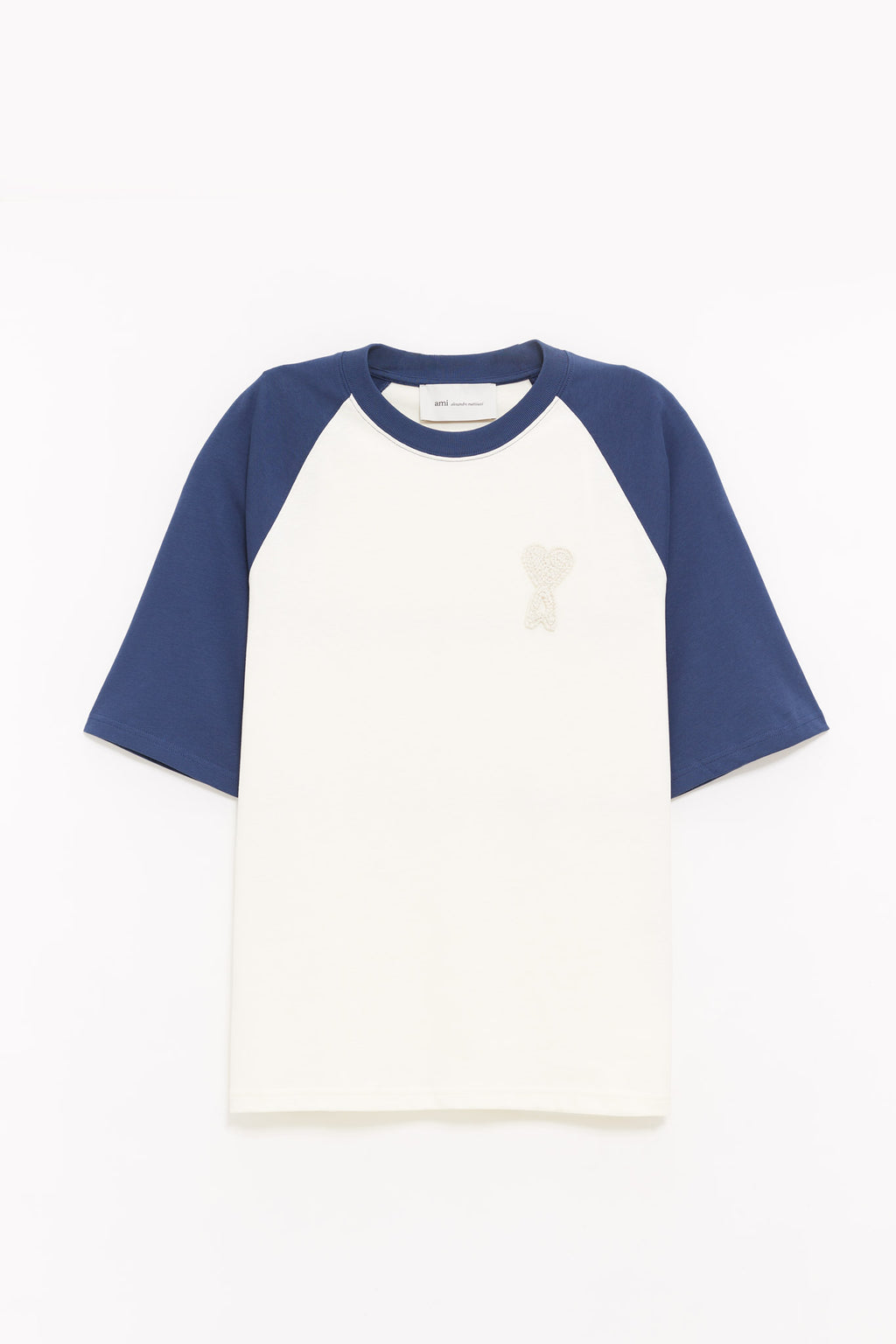 AMI BLANC CREME ENCRE BOXY FIT T SHIRT