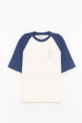 AMI BLANC CREME ENCRE BOXY FIT T SHIRT