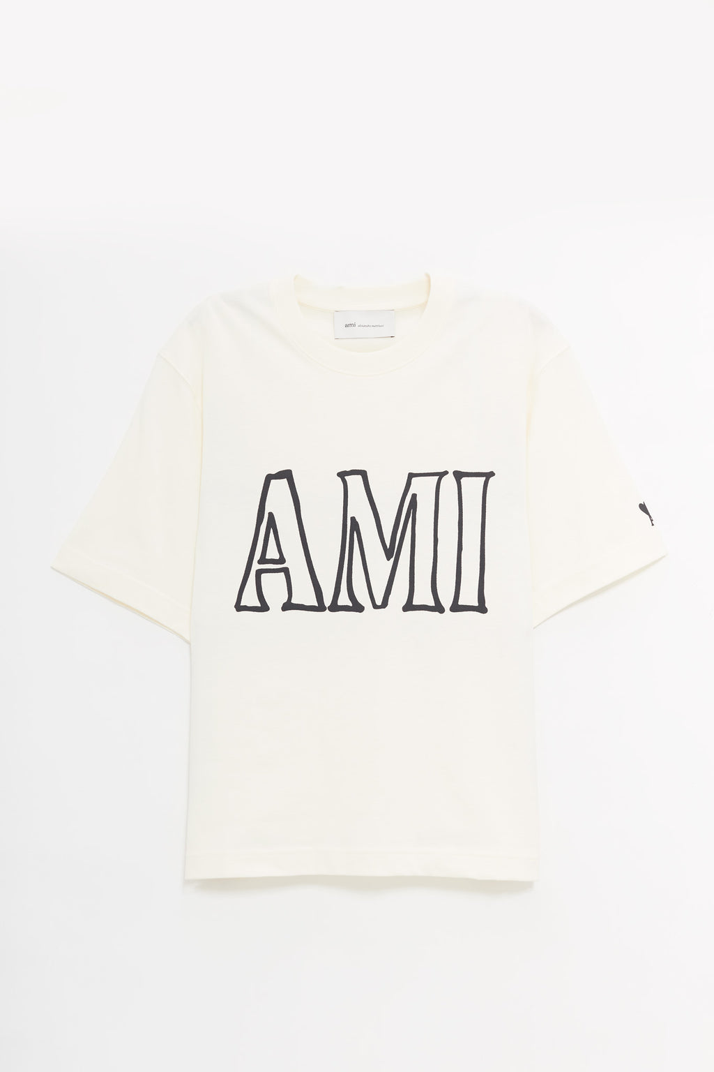 AMI BLANC CREME BOXY FIT T SHIRT