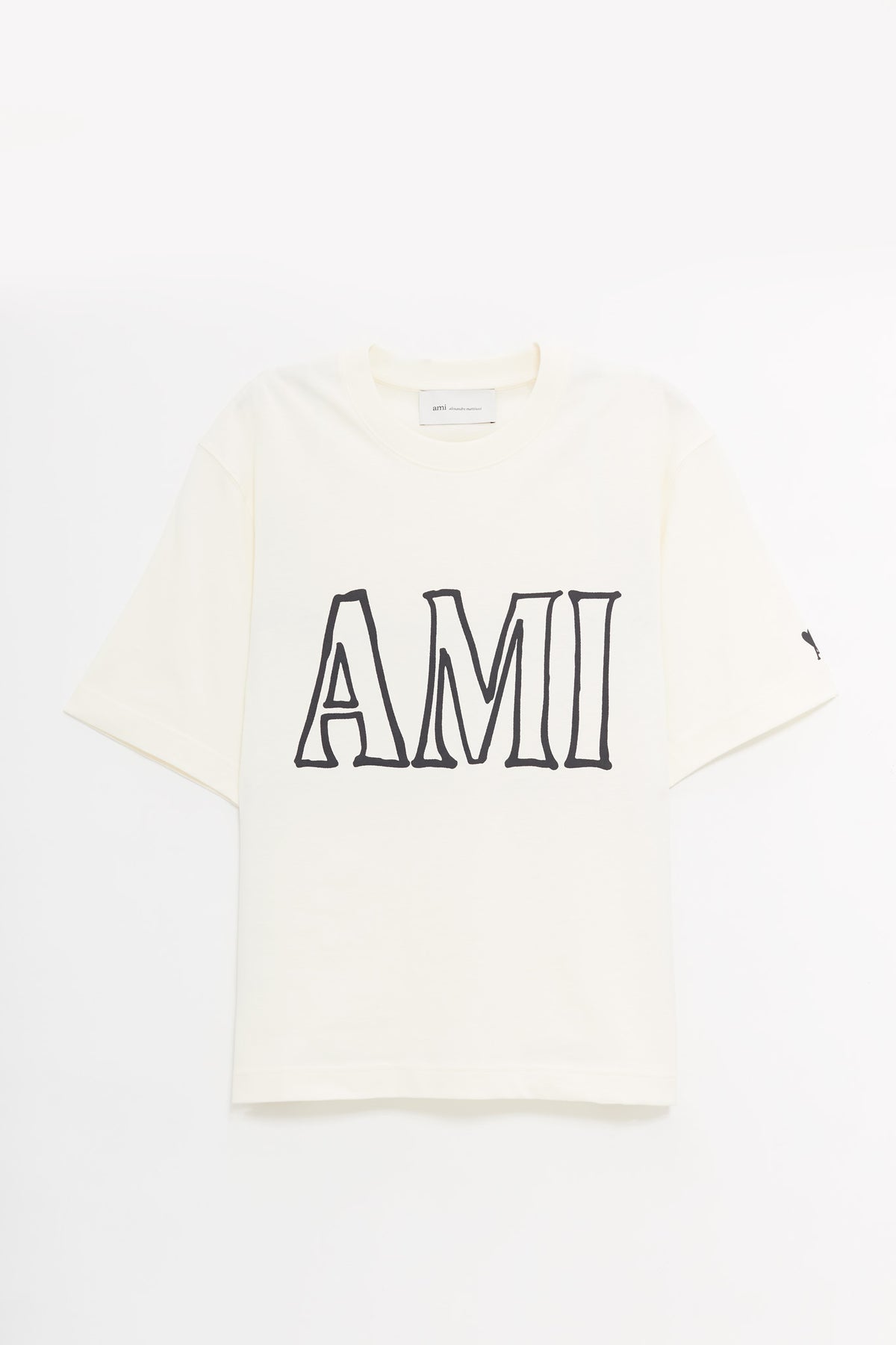 AMI BLANC CREME BOXY FIT T SHIRT