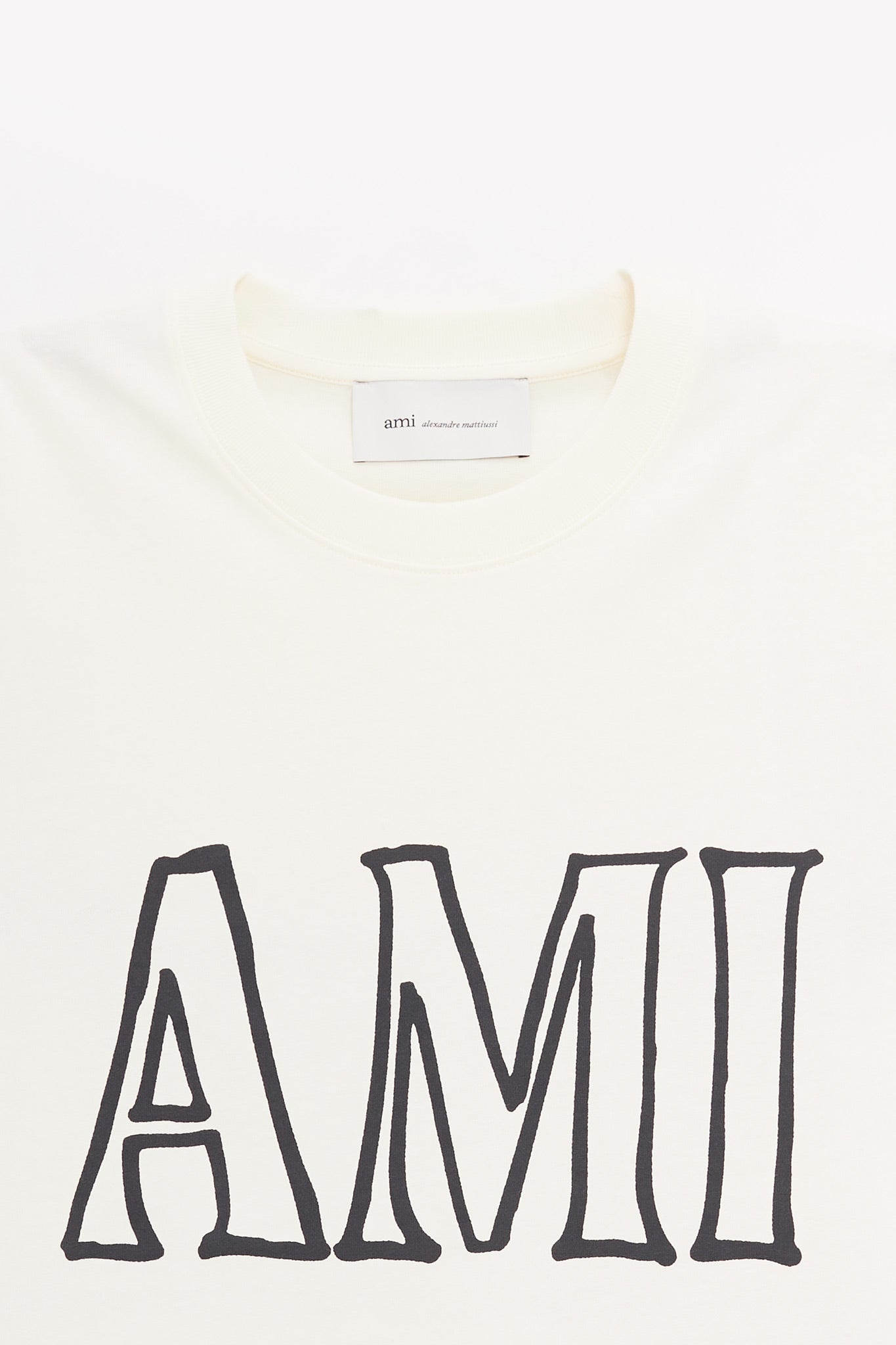 AMI BLANC CREME BOXY FIT T SHIRT