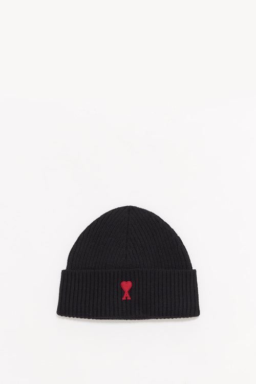 AMI NOIR ROUGE AMI DE COEUR BEANIE