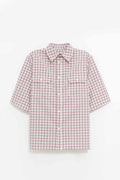WILLY CHAVARRIA RED WHITE PICNIC PLAID SS CORCORAN SHIRT