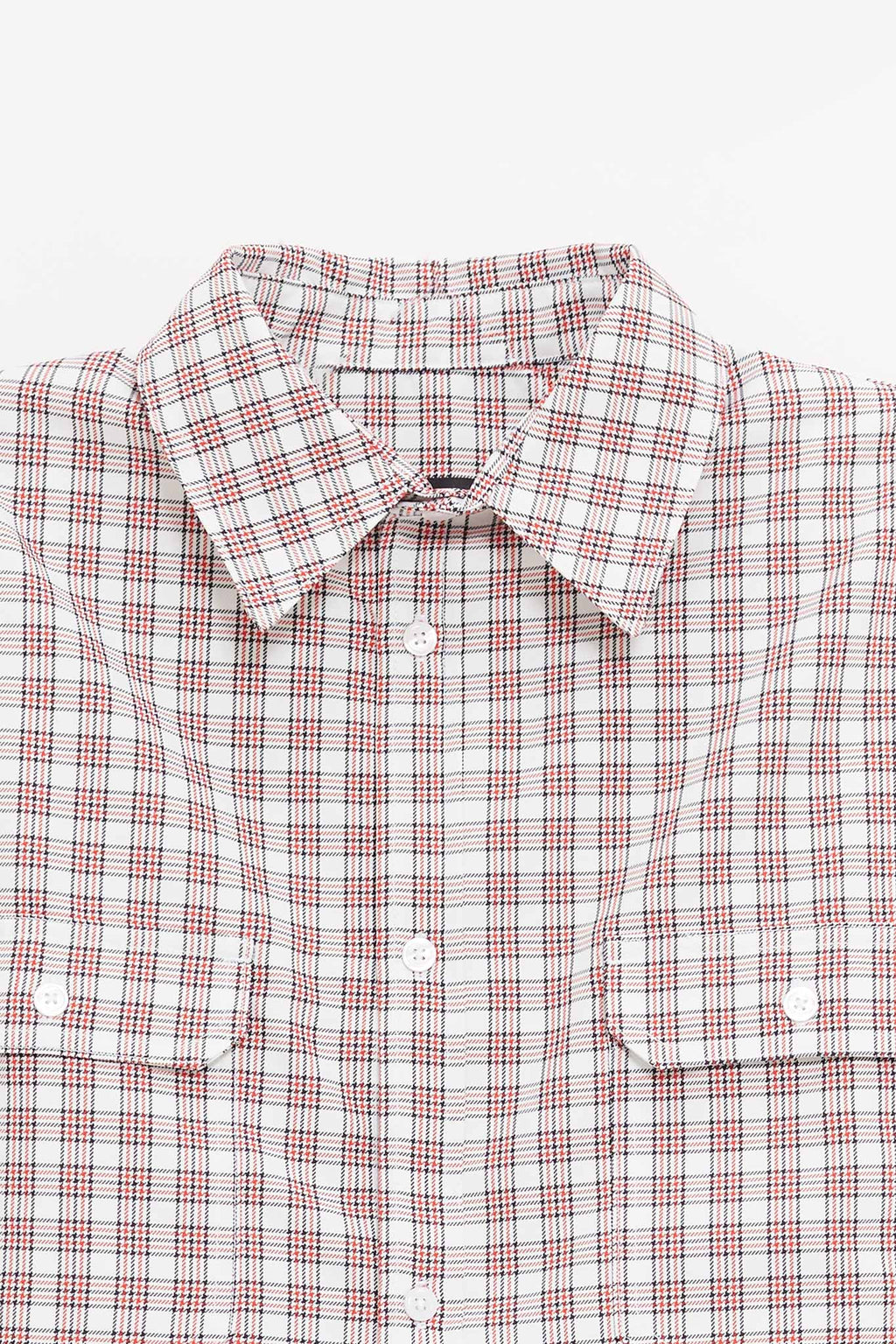 WILLY CHAVARRIA RED WHITE PICNIC PLAID SS CORCORAN SHIRT