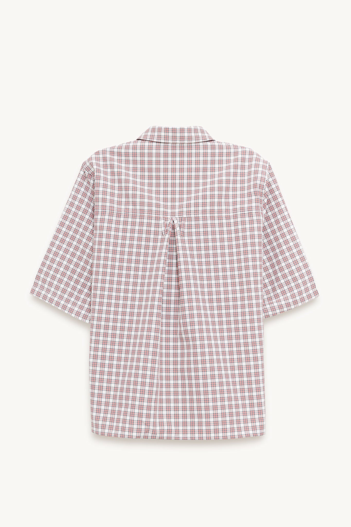 WILLY CHAVARRIA RED WHITE PICNIC PLAID SS CORCORAN SHIRT
