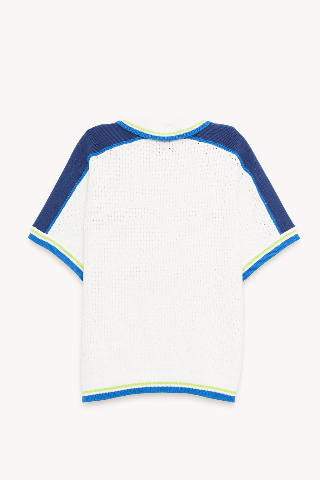 CASABLANCA WHITE BLUE CROCHET SHIRT