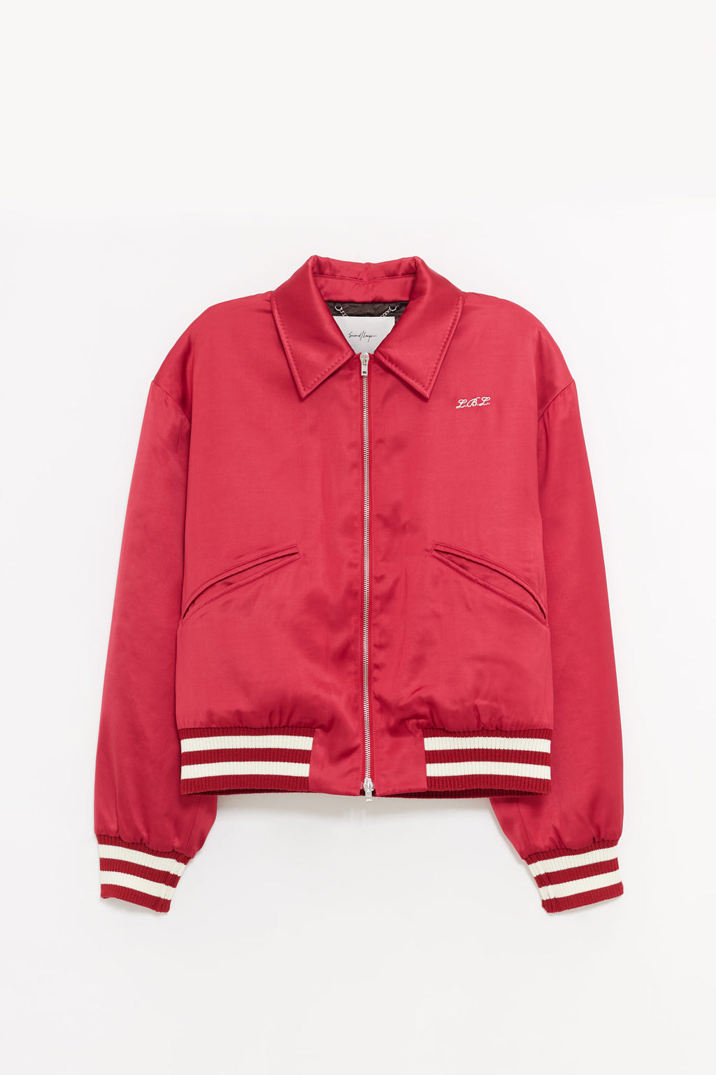 SECOND LAYER RED ACES SATIN CLUB JACKET