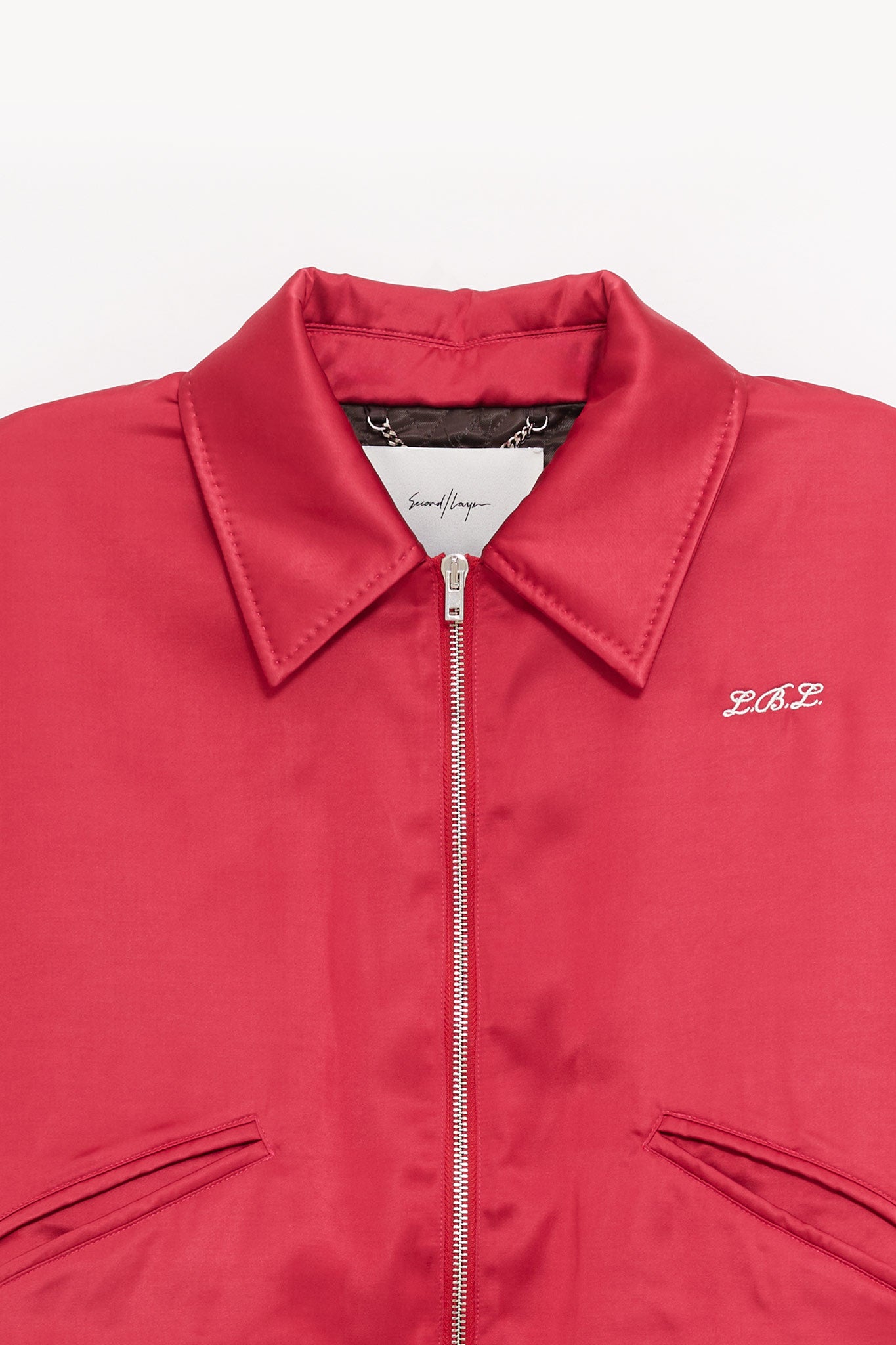 SECOND LAYER RED ACES SATIN CLUB JACKET