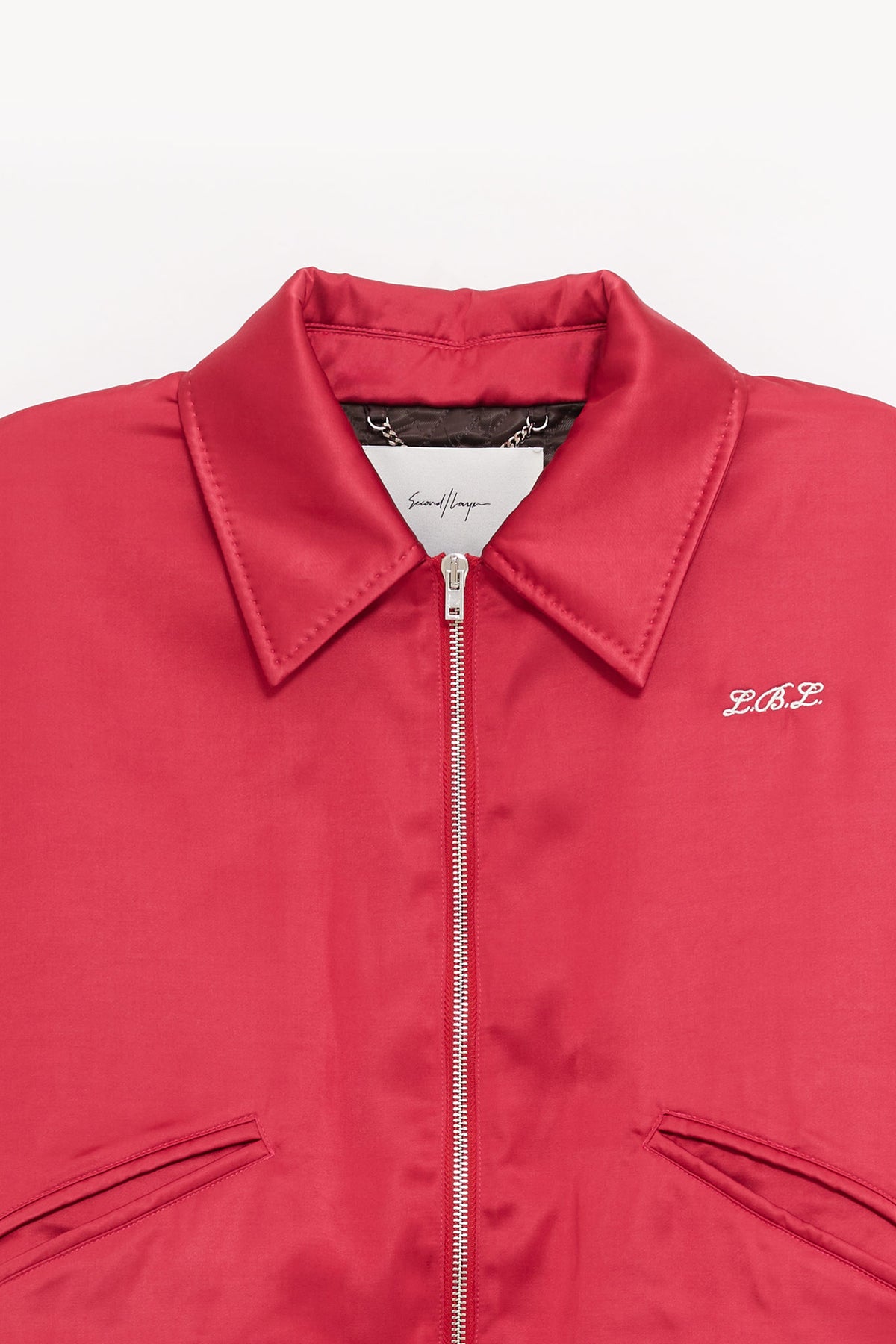 SECOND LAYER RED ACES SATIN CLUB JACKET