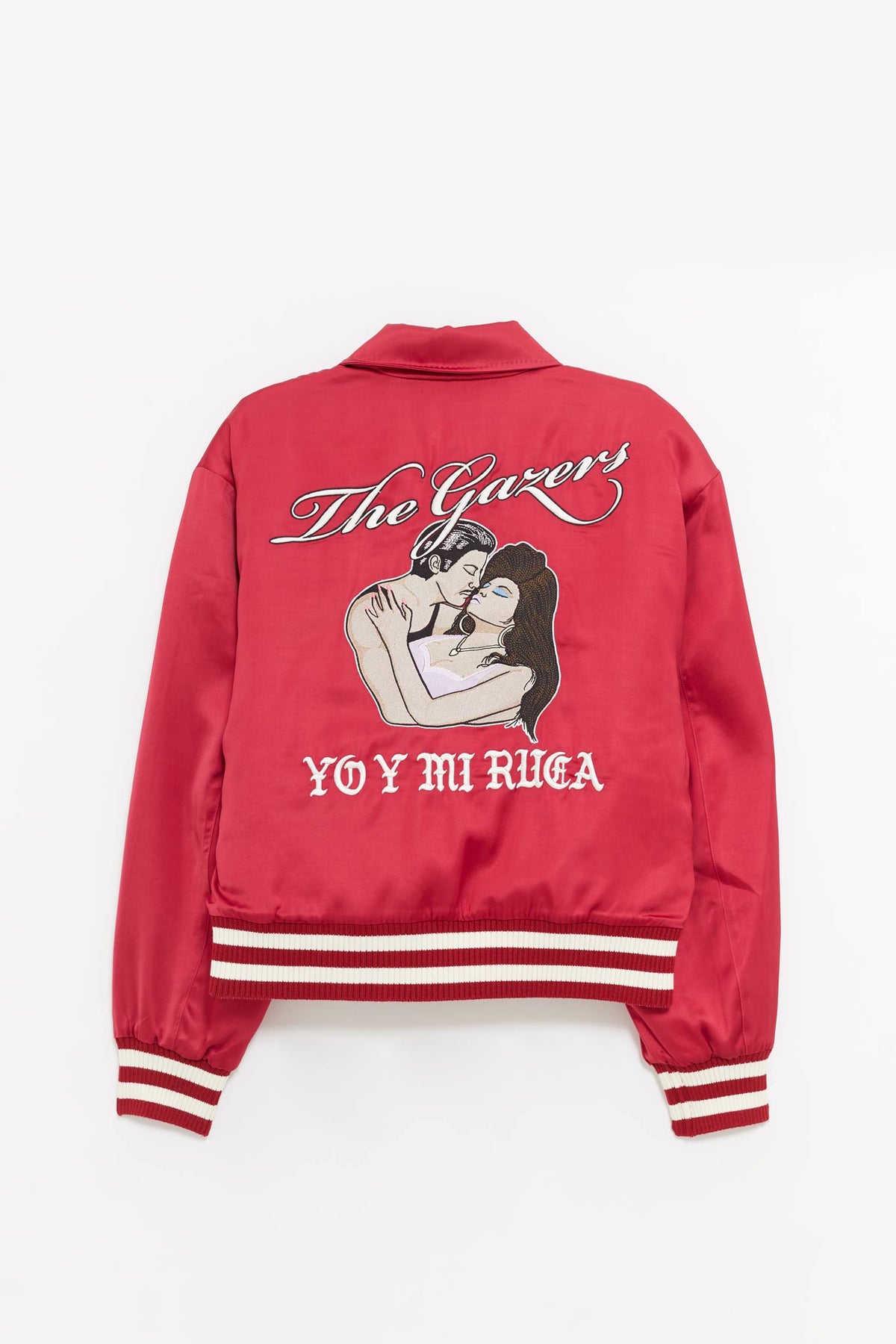 SECOND LAYER RED ACES SATIN CLUB JACKET