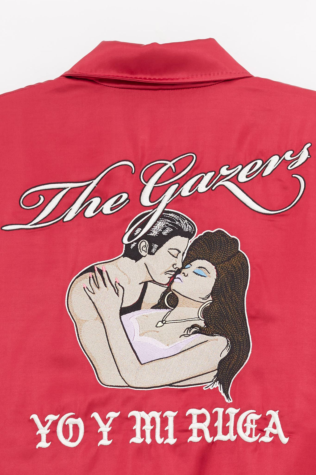 SECOND LAYER RED ACES SATIN CLUB JACKET