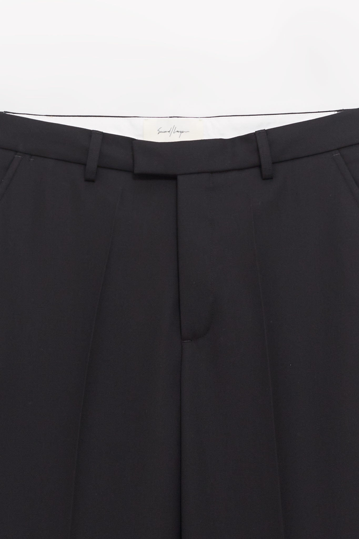 SECOND LAYER BLACK RELAXED PRIMO TROUSER