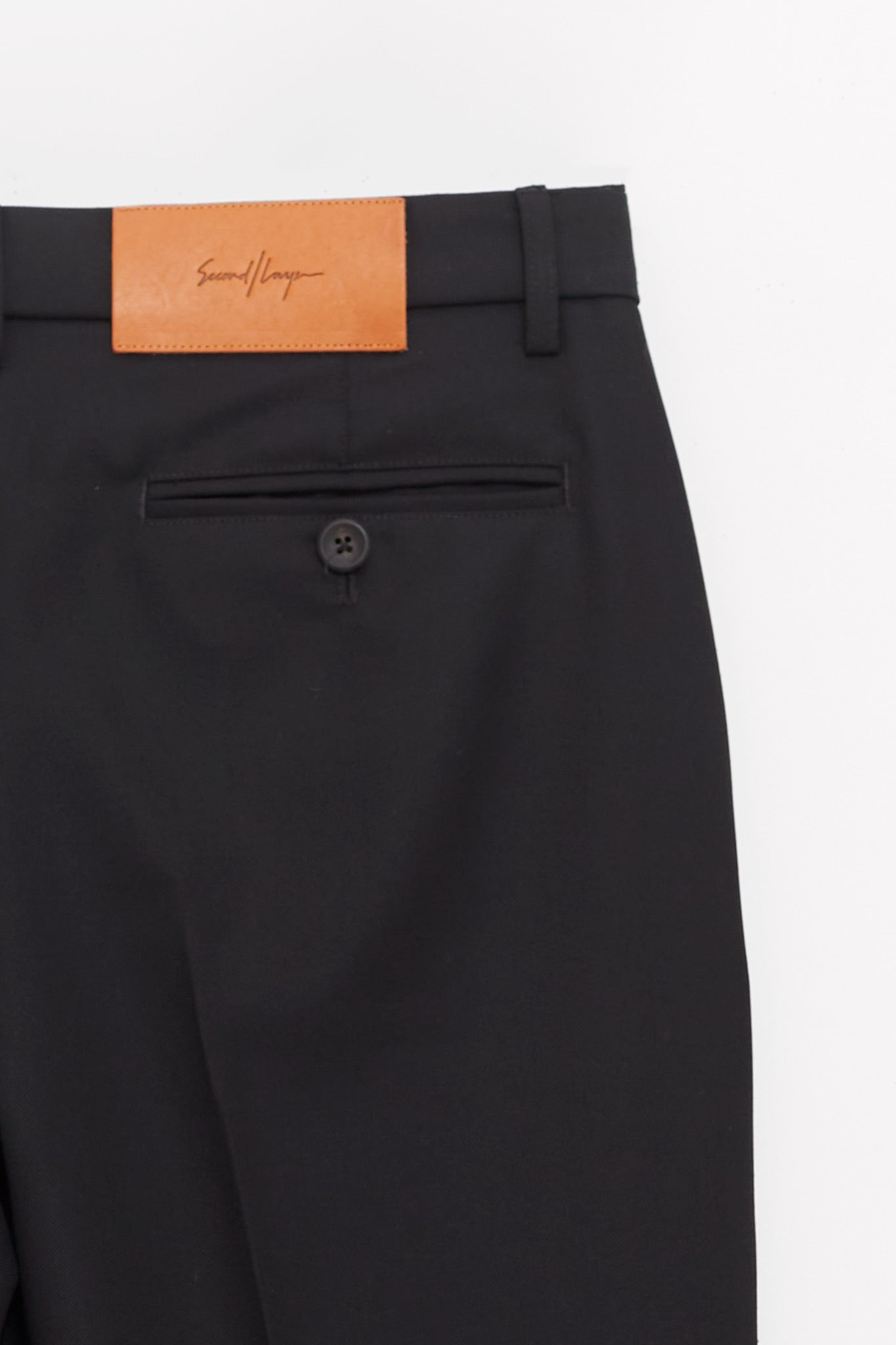 SECOND LAYER BLACK RELAXED PRIMO TROUSER
