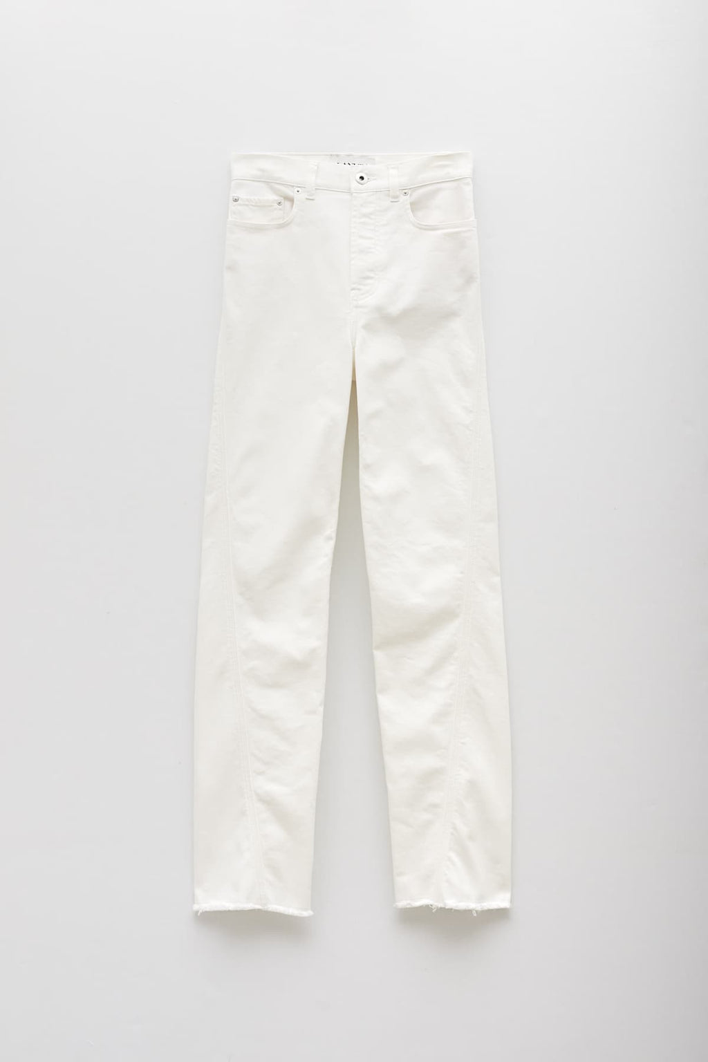 LANVIN OPTIC WHITE DENIM TWISTED REGULAR PANT