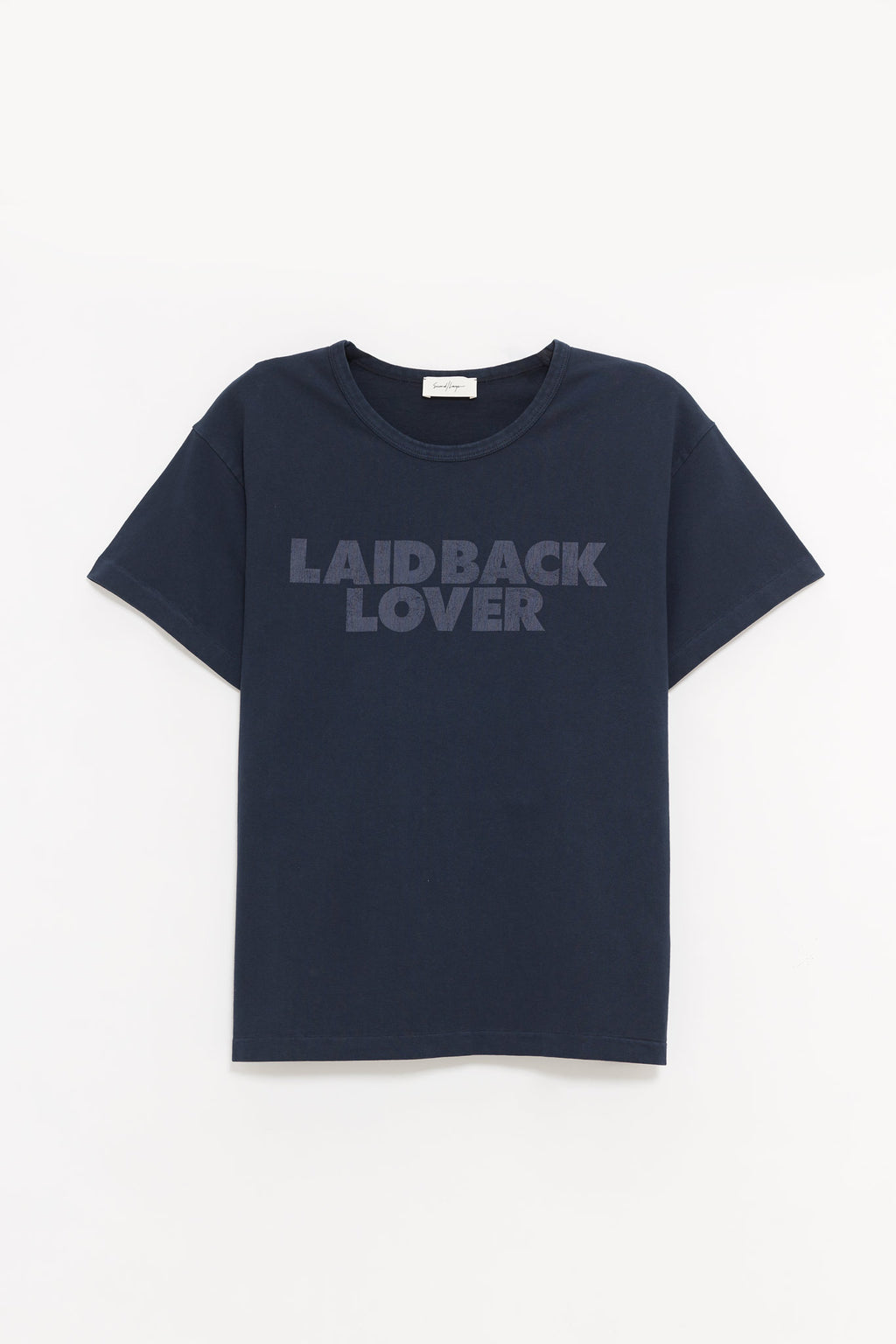 SECOND LAYER WASHED NAVY LAIDBACK LOVER T SHIRT