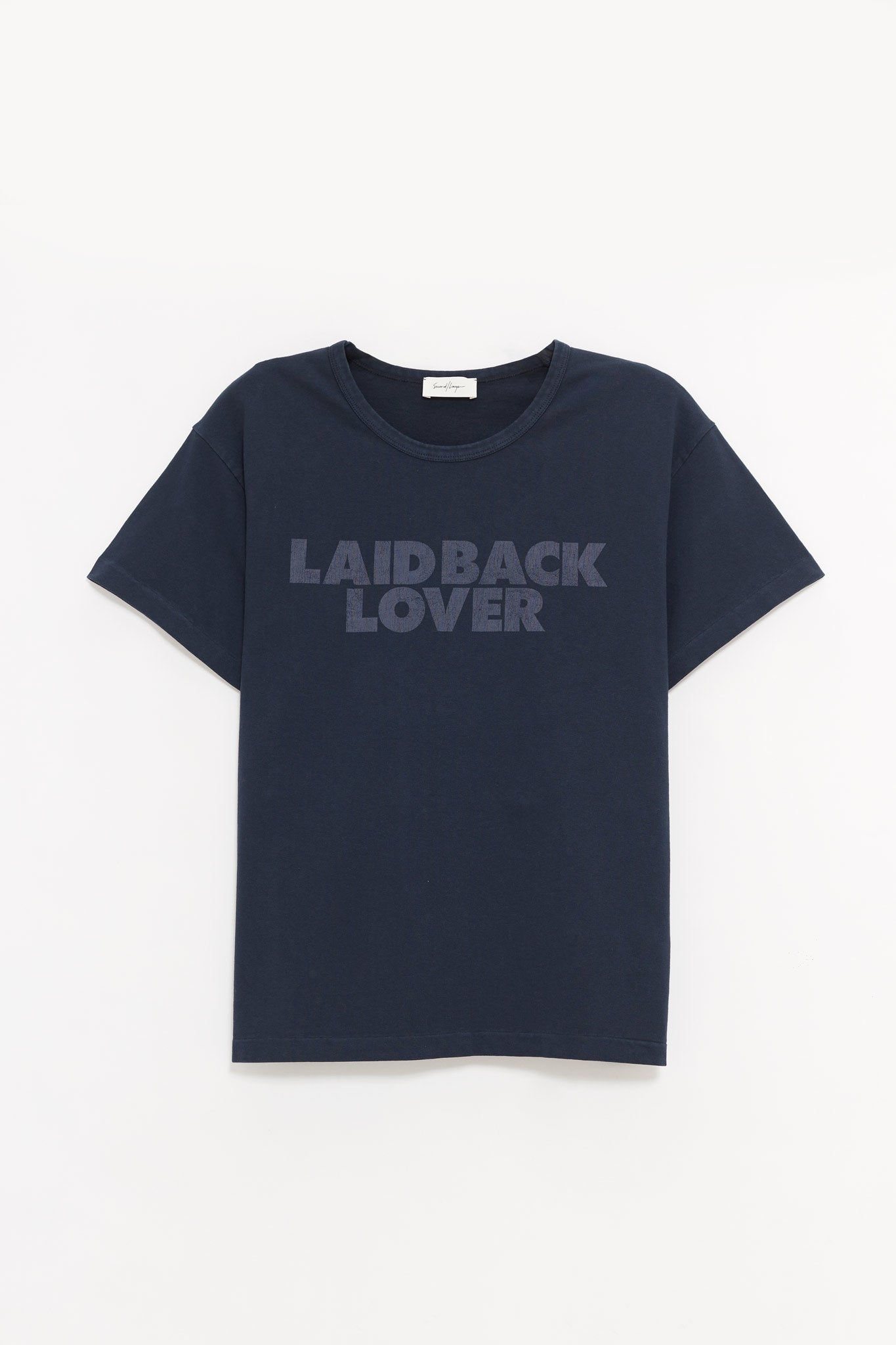 SECOND LAYER WASHED NAVY LAIDBACK LOVER T SHIRT