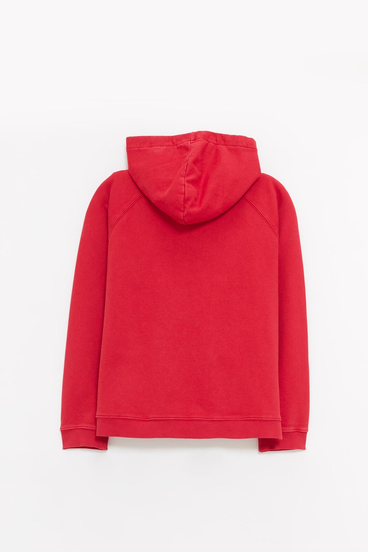 SECOND LAYER WASHED RED ROLA ZIP HOODIE