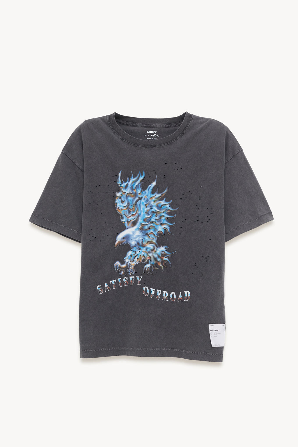 SATISFY AGED BLACK MOTHTECH OFF ROAD T SHIRT