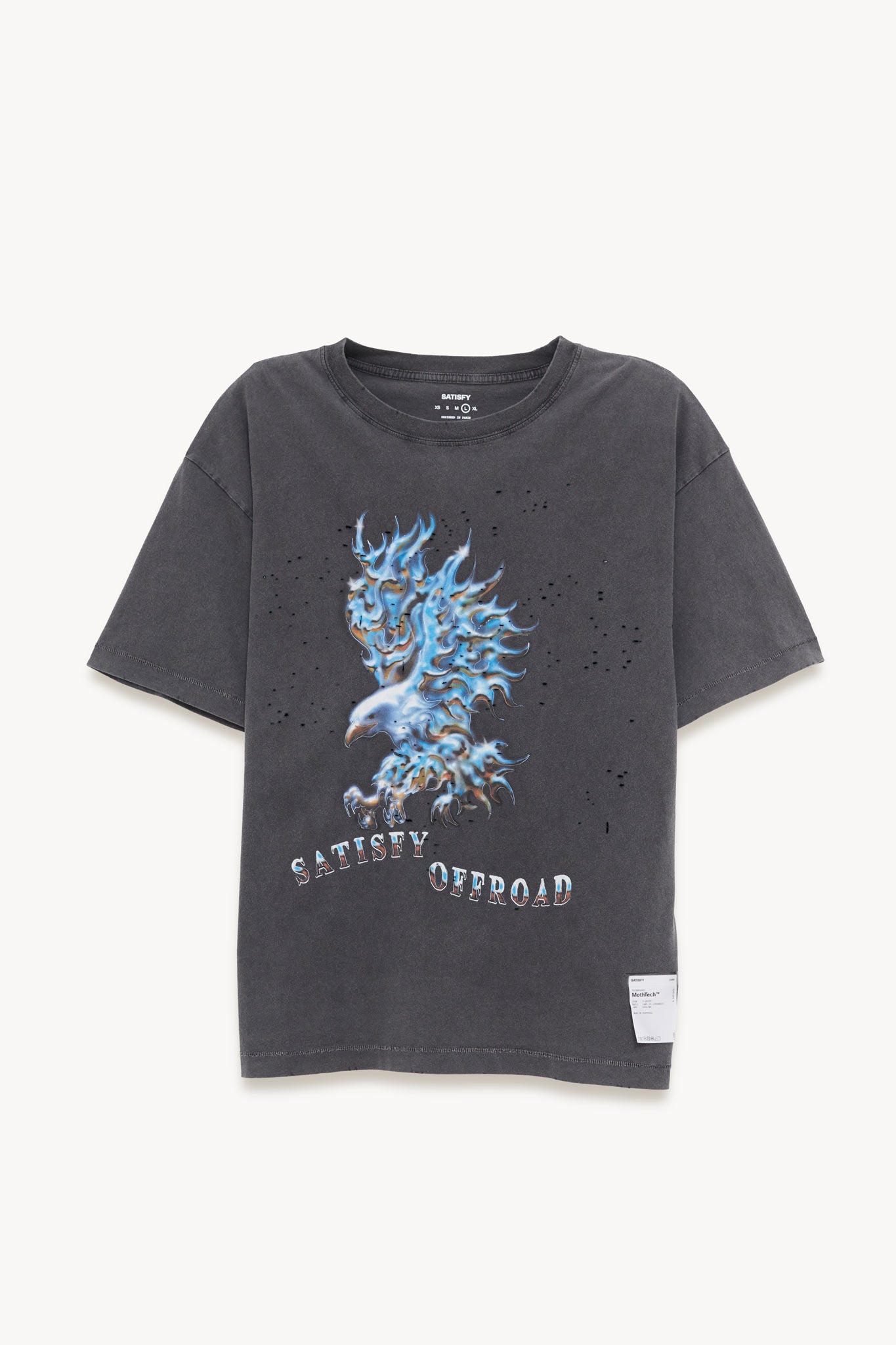 SATISFY AGED BLACK MOTHTECH OFF ROAD T SHIRT